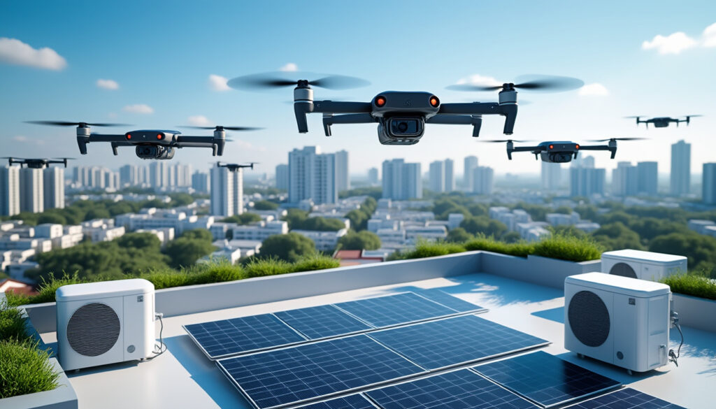 découvrez comment les drones révolutionnent le nettoyage des toitures d’immeubles en copropriété : rapidité, sécurité et efficacité au service de vos bâtiments.